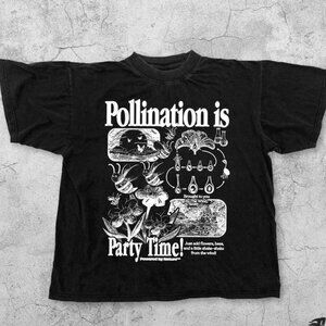 Bee Pollination Vintage T-Shirt | Retro Botanical Nature Tee